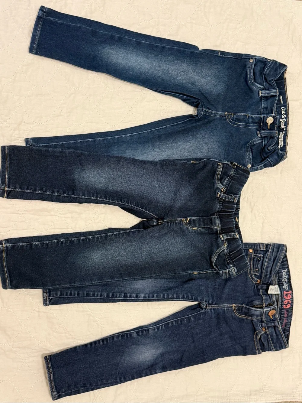 Three Dark Wash Kids Jeans - Blue